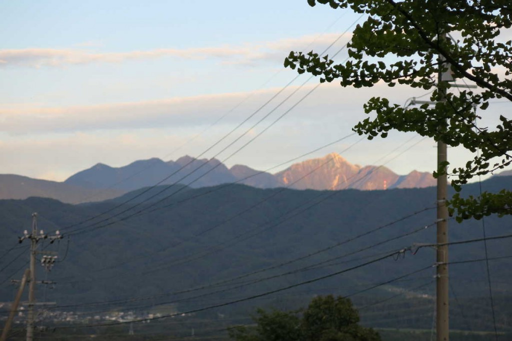 南アルプス夕景